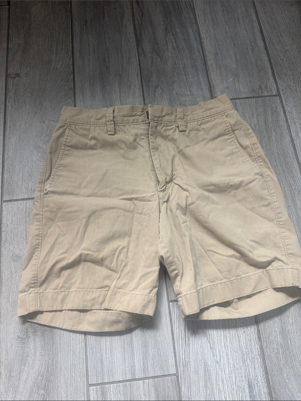 J Crew Men's Classic Khaki Cotton Shorts